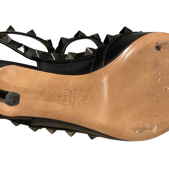 Valentino Undercover Rose Black Rockstud Pump | Size EU 36 US6, Like New - Picture 10 of 12